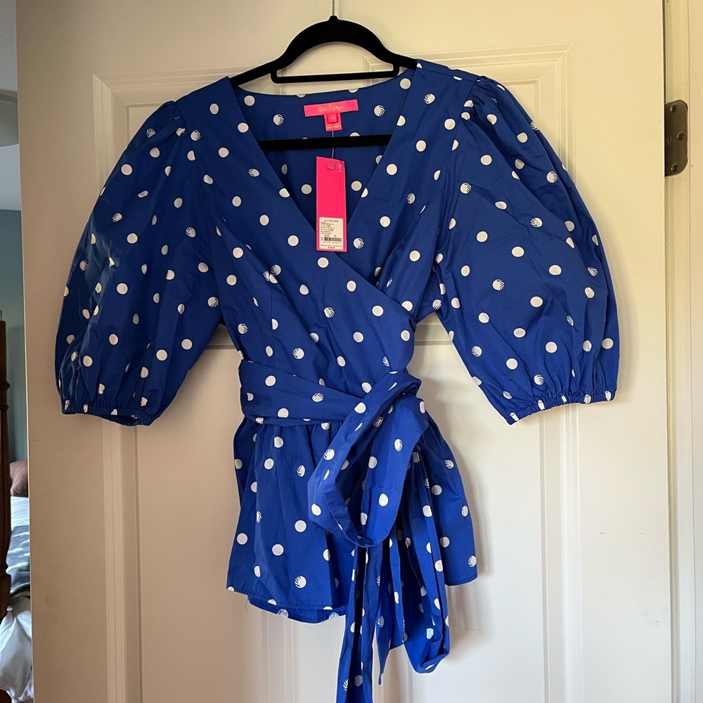 Lilly Pulitzer three-quarter length wrapped top